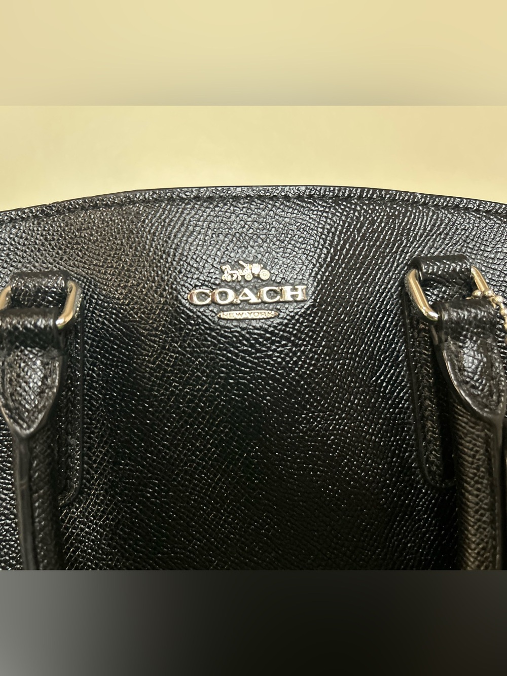 Coach Black Leather Satchel Carryall Crossbody Bag w/Original Chain and Tag - Picture 12 of 15
